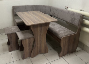 Кухонный уголок Миссия V велюр(серый) в Алдане - aldan.mebelnovo.ru | фото