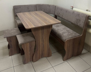 Кухонный уголок Миссия V велюр(серый) в Алдане - aldan.mebelnovo.ru | фото