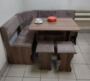 Кухонный уголок Миссия V велюр(серый) в Алдане - aldan.mebelnovo.ru | фото