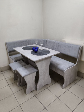 Кухонный уголок Миссия V велюр (цемент) в Алдане - aldan.mebelnovo.ru | фото