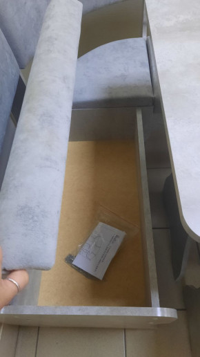 Кухонный уголок Миссия V велюр (цемент) в Алдане - aldan.mebelnovo.ru | фото