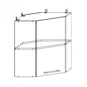 Монако ВПУ 600 шкаф верхний угловой в Алдане - aldan.mebelnovo.ru | фото