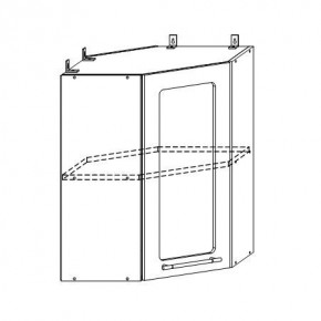 Монако ВПУС 550 шкаф верхний угловой в Алдане - aldan.mebelnovo.ru | фото
