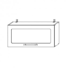 Опера ВПГС 800 шкаф верхний горизонтальный со стеклом в Алдане - aldan.mebelnovo.ru | фото