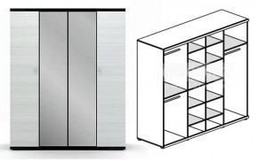 Шкаф 4-х дверный Гретта СБ-207 в Алдане - aldan.mebelnovo.ru | фото