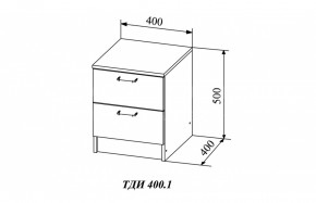 Тумба прикроватная Diamante ТДИ 400-1 в Алдане - aldan.mebelnovo.ru | фото