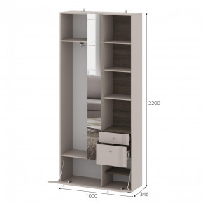 Вешалка с зеркалом Одетта (ВШ1) в Алдане - aldan.mebelnovo.ru | фото